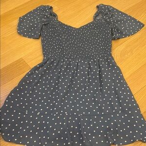 Abercrombie blue polka dot dress